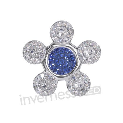 Серьги Inverness 119st Flower Crystal TITANIUM