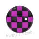 Серьги Inverness 602c Button Style Pink Chess Board